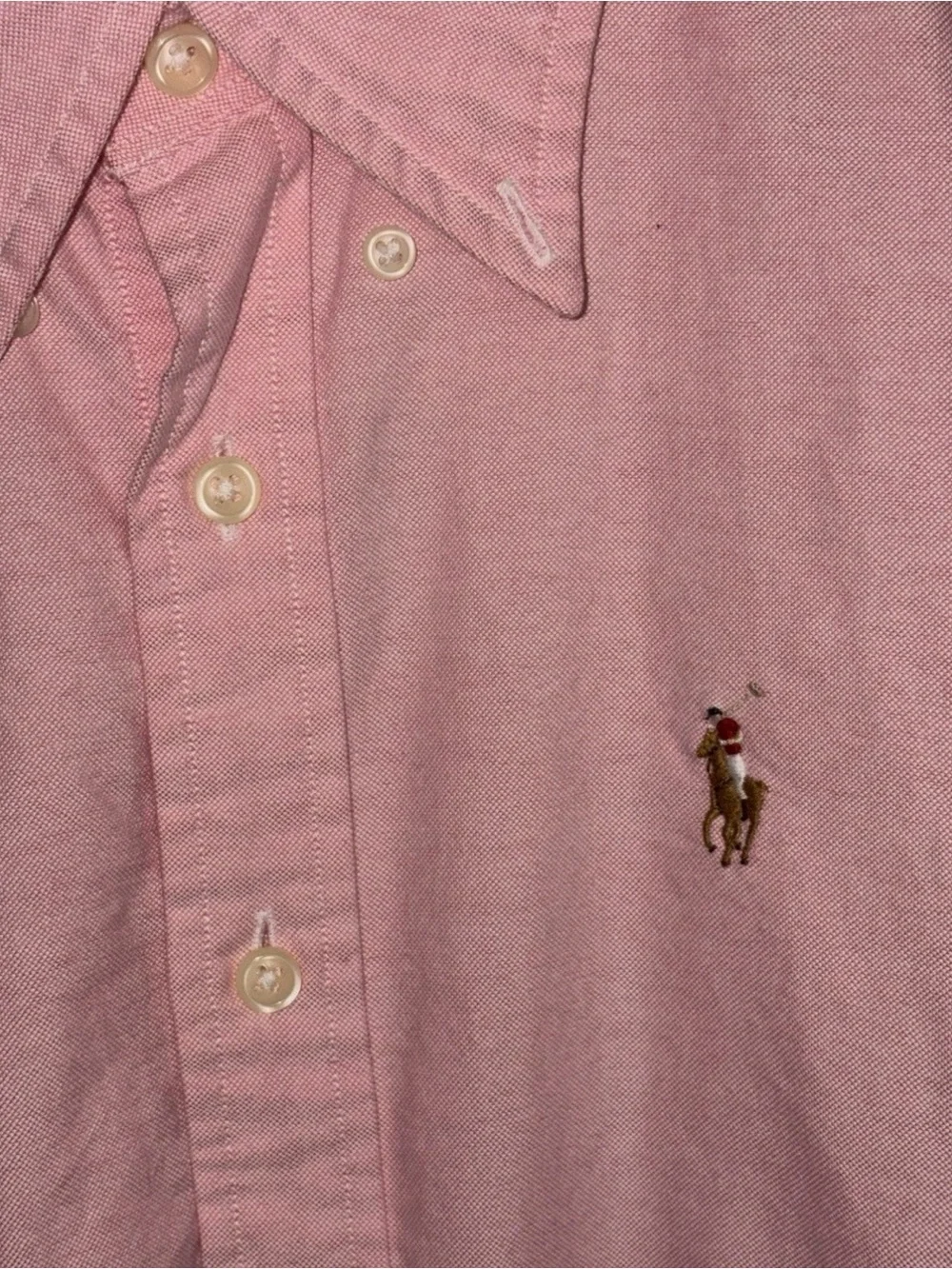 Ralph Lauren Light Pink Long-Sleeve Button-Down Shirt
